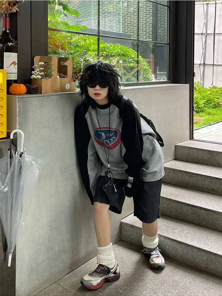 Harajuku Long Sleeve T-shirt Women Men Loose Y2k Top Grunge Aesthetic Clothes Vintage Graphic T Shirts Korean Camisetas Tee